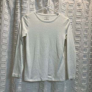Talbots White Long Sleeve Tee